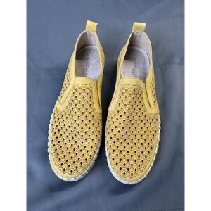 Ilse Jacobsen Tulip 139 Flats Womens 39 Goldenrod Perforated Slip On Casual Shoe